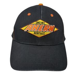 Ahern Rentals Since 1953 Trucker Hat Black One Size Adjustable Mesh Back